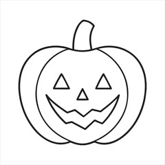 Spooky Halloween Pumpkin Line Art Carve Your Own Festive Design