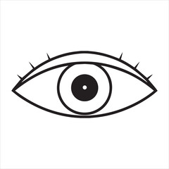 Simple Line Art Eye Illustration A Clear Visual of the Human Eye