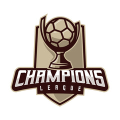 Gold football trophy   logo
