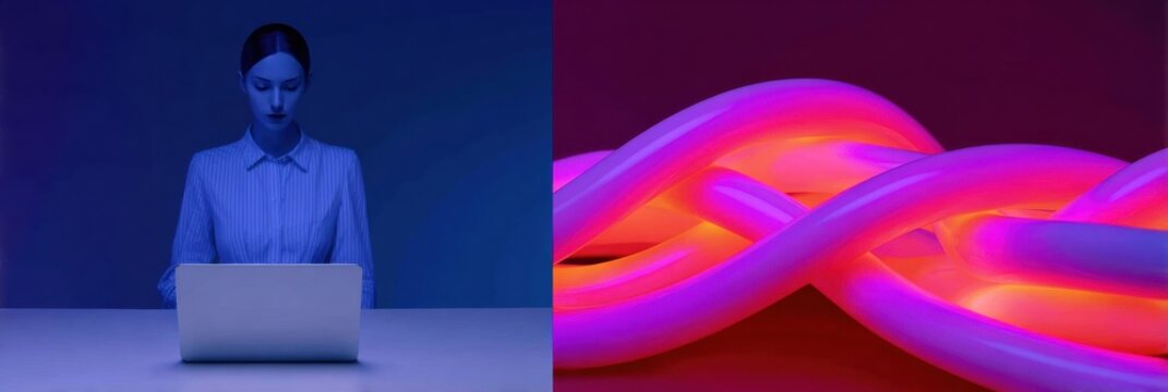 Modern Hybrid Work Lifestyle Professional Remote Collaboration and Flexible Hot Desking for Millennials in Digital Corporate Environments