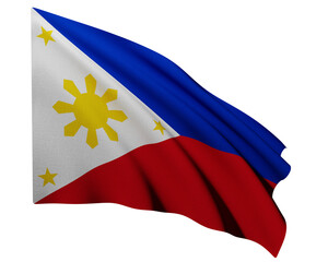3D Realistic National Flag of Philippine