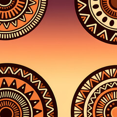 Soft African culture background with tribal patterns and warm gradients.