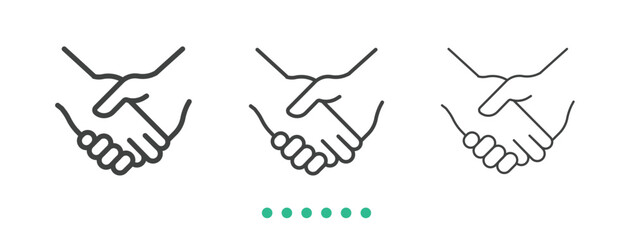 Agreement icon. Thin line icon vector