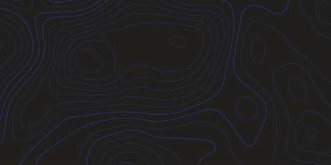 Stylish Abstract Luxury Topographic Line Map Design Featuring Blue Wave Curves Geometric Grid and Mountain Relief Vector on Dark Texture
