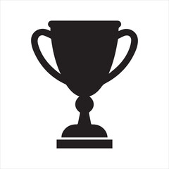 Silhouette trophy design on transparent background