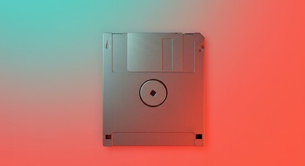 Floppy Disk on Gradient Background