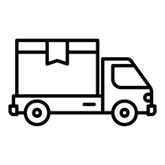 Logistics car box icon carrying package boxes