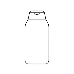 Simple Outline of a Plastic Bottle with Lid