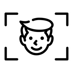 face scanner line icon