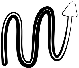 Arrows icon set. Doodle lines