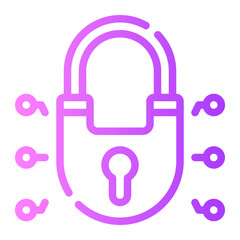 cyber security gradient icon