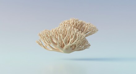 Coral Structure on Blue Background