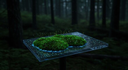 Moss on Plate in Forest