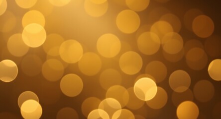 Golden bokeh lights with copy space for text overlay and graphic design elements