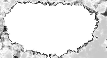 Fototapeta premium Scorched Torn Edge Overlay Design on Transparent