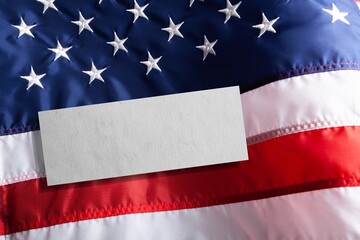 Container tariffs text on Flag of America background.