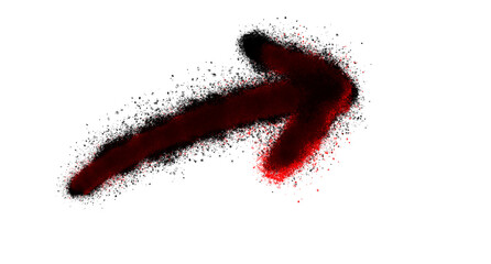 Graffiti Arrow Art on transparent Background