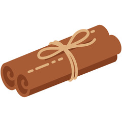 Flat Design Cinnamon Stick Icon