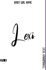 Lexi   -Female Name Stylish Typography Text Vector Artwork