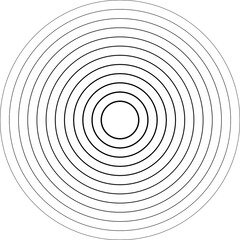 Circle with halftone line elements, sound wave