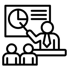 Business Presentation  Icon Element For Design