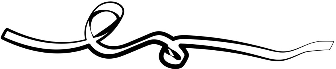 Ribbon party decoration line icon, celebrate, holiday