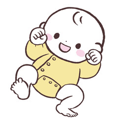 元気な赤ちゃんのイラスト