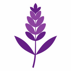  lavender-purple silhouette vector on white background