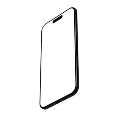 Screen empty space, high resolution 8k 4k, smartphone mockup slim air black frame, mobile phone air mockup isolated on transparent background