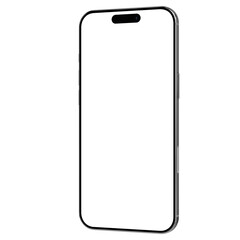 Mobile phone air mockup isolated on transparent background, high resolution 8k 4k, smartphone mockup slim air black frame, screen empty space