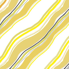 Seamless marble pattern with yellow stripes and white background