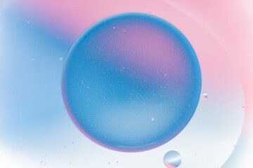 Abstract Tosca Blue Pink Macro Fluid Gradient with Bubbles