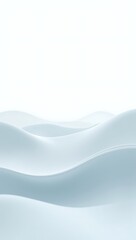 Fototapeta premium A tranquil minimalist abstract artwork visualizing silence as soft waves fading into infinite white space. 