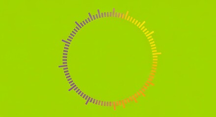 A circular graphic with a gradient of colors, resembling a progress indicator or a visual timer.