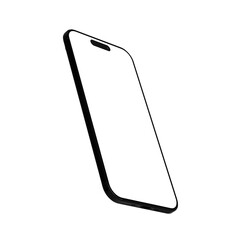 High resolution 8k 4k smartphone mockup slim air black frame, mobile phone air mockup isolated on...