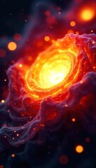 Mesmerizing Glowing Energy Core Abstract Vibrant Light Pulsating with Power and Vitality