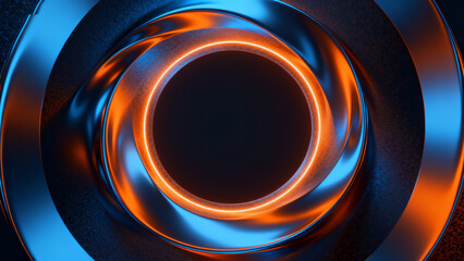 Abstract glowing spiral pattern