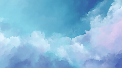 Pastel Sky and Clouds Abstract Background
