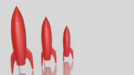 The Rocket for Business concept 3d Rendering.