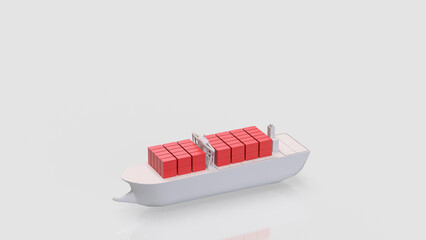The Ship for Transport or Business concept 3d Rendering.