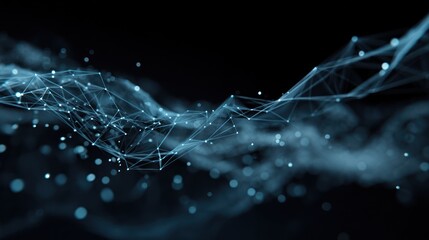 Abstract illustration of interconnected nodes forming a network. Focus is on the connection