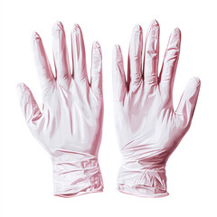 Pair of Protective Gloves Isolated on White Background