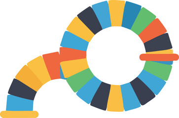 Obraz premium Colorful play structure, toy or game component isolated on white