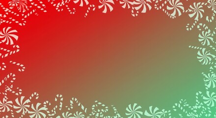 Christmas candy swirl ornament banner background