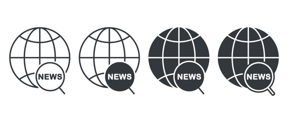 Looking for digital news. Illustration vector