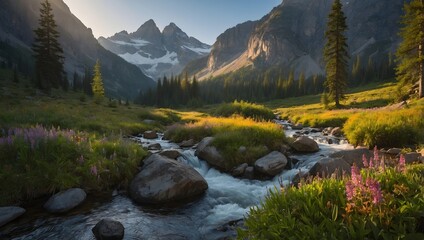 The sun's rays finally crested the eastern ridge, pointing golden fingers of light into the deep valleys.