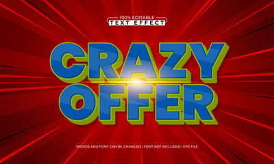 crazy offer editable text effect