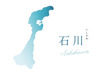石川県 地図 Ishikawa map ノイズグラデーション テクスチャ