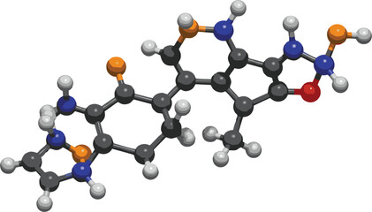 molecular vector with white background