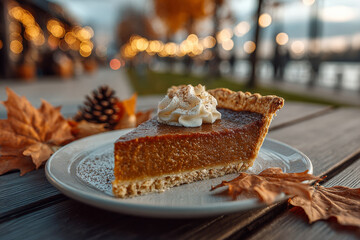 Pumpkin Pie created with Generative AI Technology, ai, generative